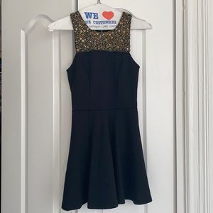 Black dress, size small with beading